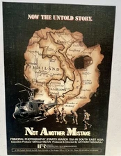 1980s Not Another Mistake Vietnam War Promo Flyer  Film Prospectus, 8.5x11