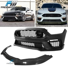 For 15-17 Ford Mustang EcoBoost GT Mach 1 Front Bumper Cover Chin Spoiler Grille