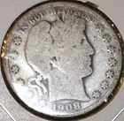 1908-O Barber Half Dollar