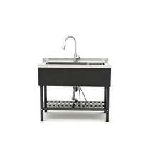 40-Inch Freestanding Stainless Steel Utility Sink, NSF Commercial Sink for Room