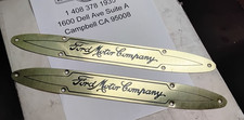 Model T Ford Rear Door Sill Plates - Brass With - Ford Motor Company Script
