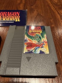 Dragon Warrior (NES, 1989) Nintendo Entertainment System Cartridge Sleeve Manual