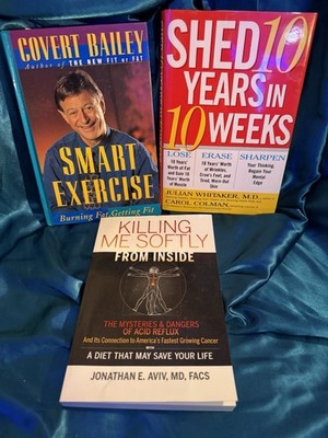 LOT of 3 HEALTH/LONGEVITY BOOKS! Killing Me Softly From Inside, Shed 10 Years In