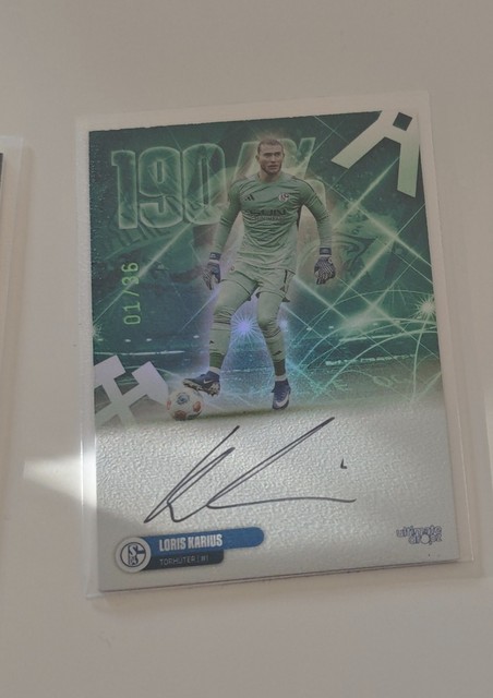 Ultimate Dropz Fc Schalke Loris Karius On-Card Auto 1/36 Jersey numbered colour