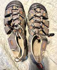 KEEN Men’s Gray Closed-Toe Sport Sandals Drawstring Nylon Upper US 11