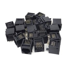 Honbay 20PCS Black RJ45 8P8C Network Modular Connectors for PCB black