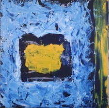 NO. 80 Original Oil & Cold Wax 12x12 Abstract Textured Painting Wood Panel