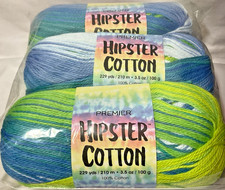 Premier Hipster Cotton Yarn 3 Pack  Awesome Aquarium  