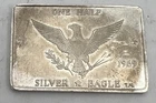 1969 PL Toned 1/2 oz .999 Silver "1/2 Silver Eagle" Walla Walla, WA Great Toning