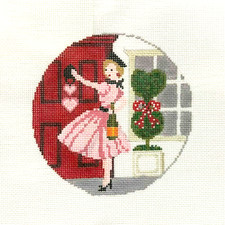 The Gingham Stitchery Betty Loves Valentine's  SG Handpainted Needlepoint Canvas