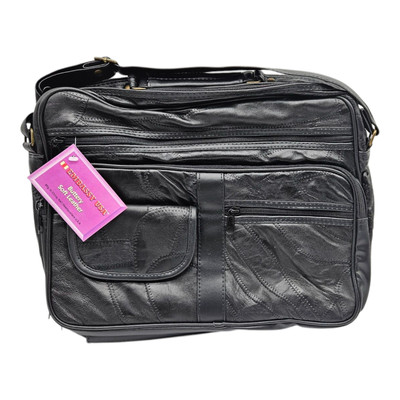 Embassy USA Black Portfolio with Carry Handle and Shoulder Strap