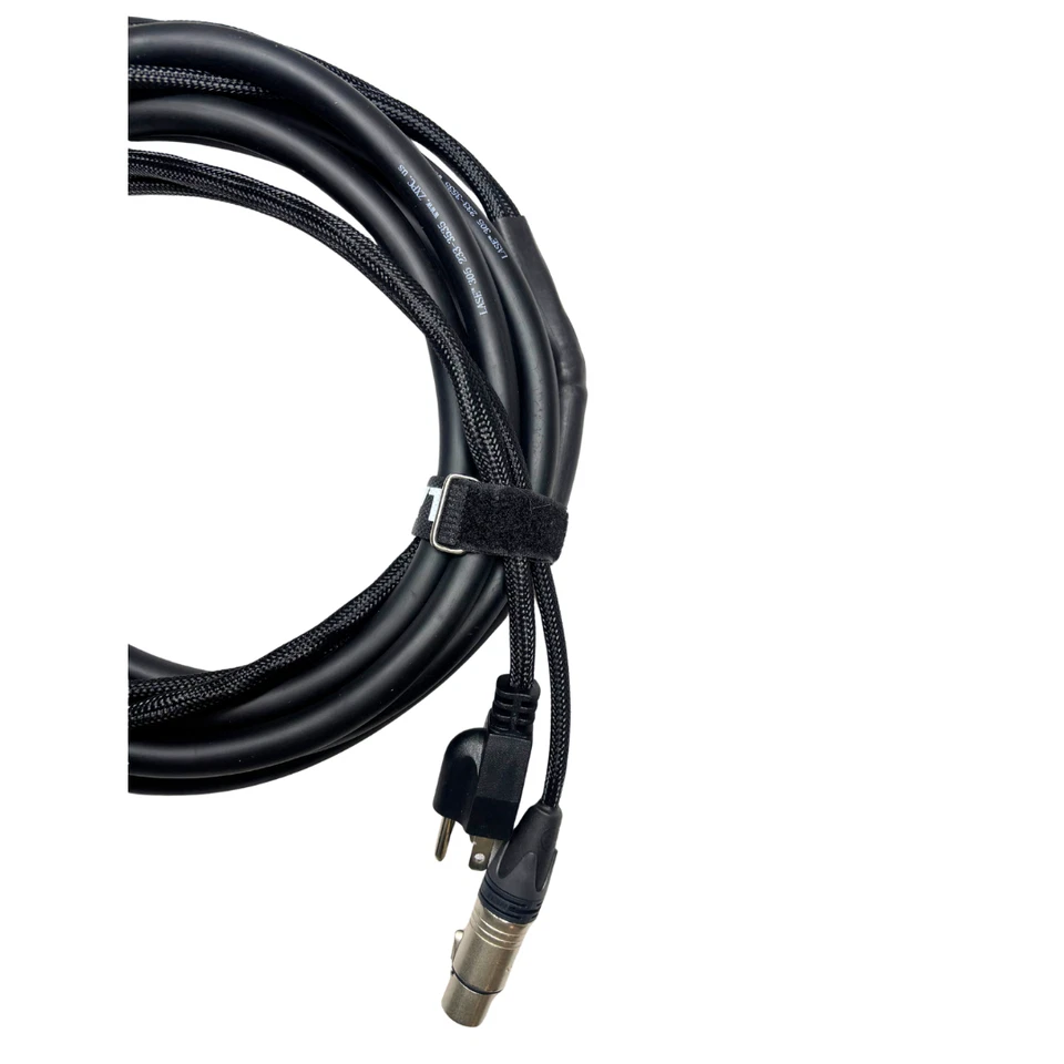 Cable combinado de audio LASE 15 pies siamés NEUTRIK PowerCon CA y XLR (altavoces alimentados Foto 3 de 4