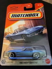 2025 Matchbox 83/125 1963 CHEVY CORVETTE Blue New Near Mint