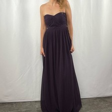 Jenny Yoo Collection Strapless Chiffon Maxi Dress in Purple Size 0