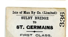 Railway Ticket Isle of Man 1st Class Single Sulby Bridge - St Germains