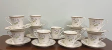 Mikasa French Violets Footed Cup And Saucer L9804 Petite Bone China Sold As Each