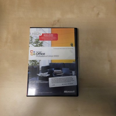 Microsoft Office 2003 Professional Edition,Product Key und CD