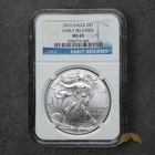 2016 American 1oz Silver Eagle  $1 - NGC MS69 Early Release - Philadelphia