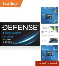 Natural 4.2 Oz Tea Tree + Eucalyptus Soap Bar - Clinically Proven Cleansing