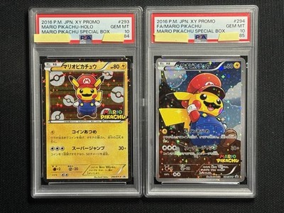 SEQUENTIAL PSA 10 Mario Poncho Pikachu Promo 293/XY-P, 294/XY-P