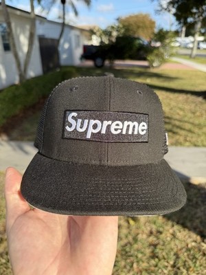Supreme Black Box Logo Mesh Trucker 7 1/4 SS24
