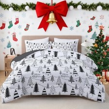 Christmas Duvet Cover Size and White Xmas Tree Bedding Cover Set King Black