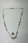 J Crew Faux Pearl & Rhinestone Gold Tone Necklace & Bracelet 62g — photo 2