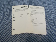 1969 BMW 1600 2002 2000 2500 SEDAN MODEL INTRO DEALER ALBUM SHEETS SET