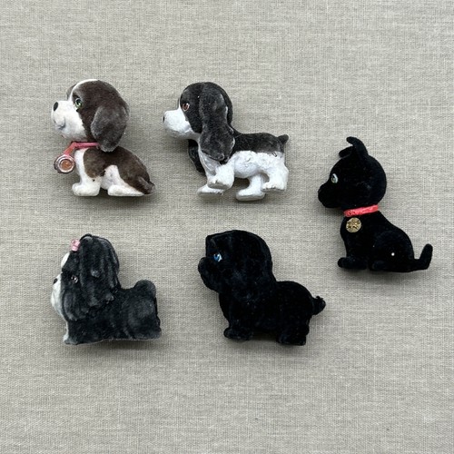 Miniatur Tiere beflockt Hunde Figuren Lot x17 Set Mini Pocket Puppy Figuren + - Bild 12 von 22