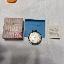 Westclox Pocket Ben 624 Mechanical Pocket Watch Silver Open Face w/ Box Papers