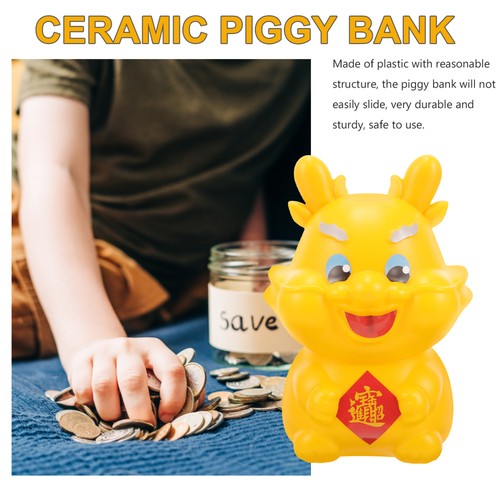 1 Set of DIY Dragon Piggy Bank Chinese Style Money Saving Pot Cartoon Dragon - Afbeelding 8 van 12