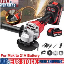 Cordless 4-1/2 Power Angle Grinder with 21V Battery Cutting Disc Power 11000 RPM