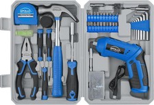 Apollo Tools 81-Piece Home Tool Set with 3.6V...