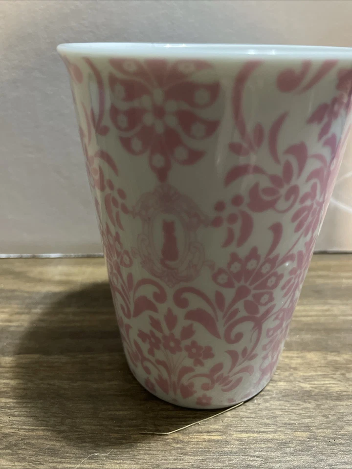 Taza de café rosa y blanco con gatos Boston Warehouse Trading Co C10 Foto 4 de 4