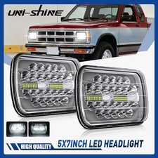 Pair 5x7 7x6 Led Headlight Dot Hilow Beam H6054 For Chevy S10 Pickup 1982-1997 Pair 5x7 7x6 Led Headlight Dot Hilow Beam H6054 For Chevy S10 Pickup 1982-1997