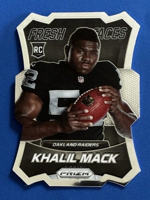 2014 PANINI PRIZM KHALIL MACK SILVER ROOKIE DIE CUT FRESH FACES RAIDERS RC  NM+