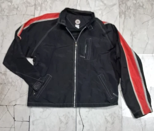 Vintage Marlboro Unlimited Gear Jacket Large Black Red 90s Compass Logo - product listing photo