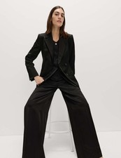 Marks & Spencer Womens Black Viscose Casual Blazer - M&S
