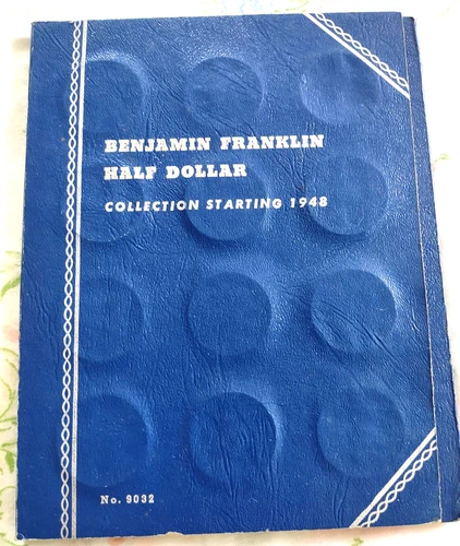 FREE INSURED SHIPPING-FRANKLIN Half Dollar 1948-1963 WHITMAN ALBUM-32 Coins