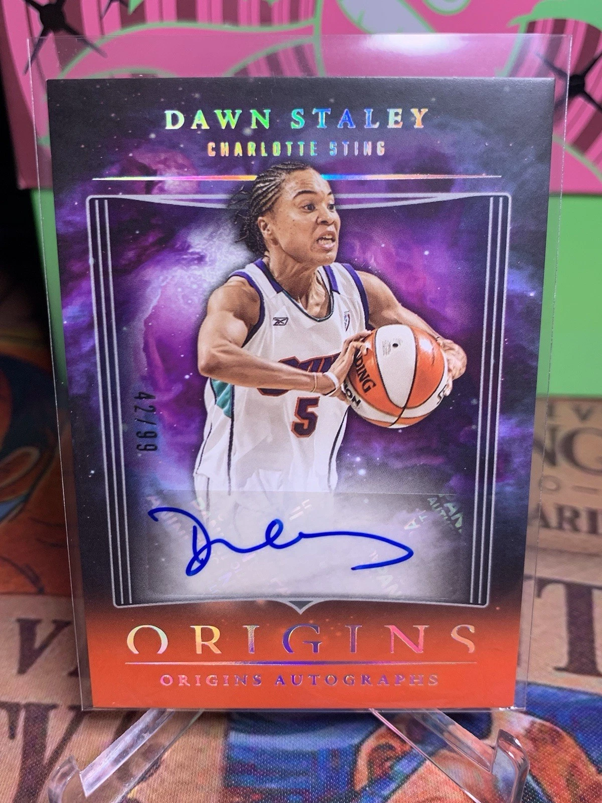 2024 PANINI ORIGINS WNBA AUTO RED SP /99 DAWN STALEY CHARLOTTE STING GAMECOCKS