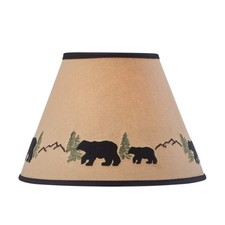 Park Designs Black Bear Embroidered Shade 10"D Medium, Beige 