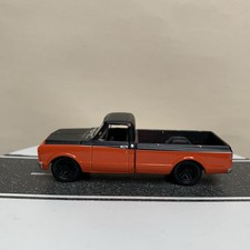 Greenlight 60-72 1968 Chevy C-10 Pickup Truck Orange-Red/Black 1:64 As-Pictured