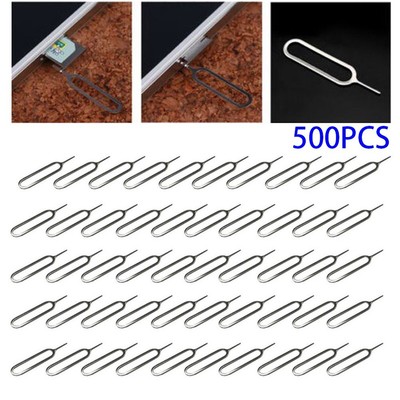 Eject SIM Card Tray 33 * 8 mm 500 Stck. Metall Open Pin Nadel Schlüssel Werkzeu