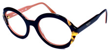 PRADA SPR 17U 5ZW-GR0 Italy Brown Tortoise/Black 53-22-140 Sunglasses Frame