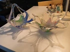A Matching Pair Of Murano Italian Hand Blown Pastel Glass Trinket Bowls.