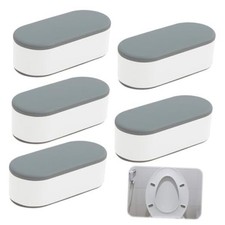 5 Pcs Toilet Seat Bumpers for Use With Bidet Premium Rubber Toilet Seat,