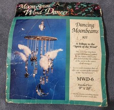 Vintage - New- Create Moon-Spun Wind Dancer Beaded Crystals Celestial wind chime