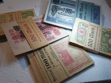 Weihnachtsgeschenk f&uuml;r Sammlerkollegen auf eBay! UNC aus Original Banknotenb&uuml;nde