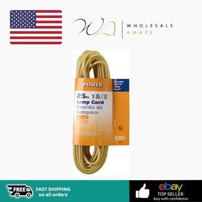 Coleman Cable 9420-89-19 16/2 25-Foot Lamp Cord; Gold