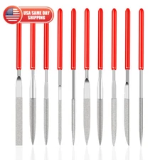 10pc Needle File Shape Steel Glass Needle Tile Stone Metal Plastic Jewelry 180mm